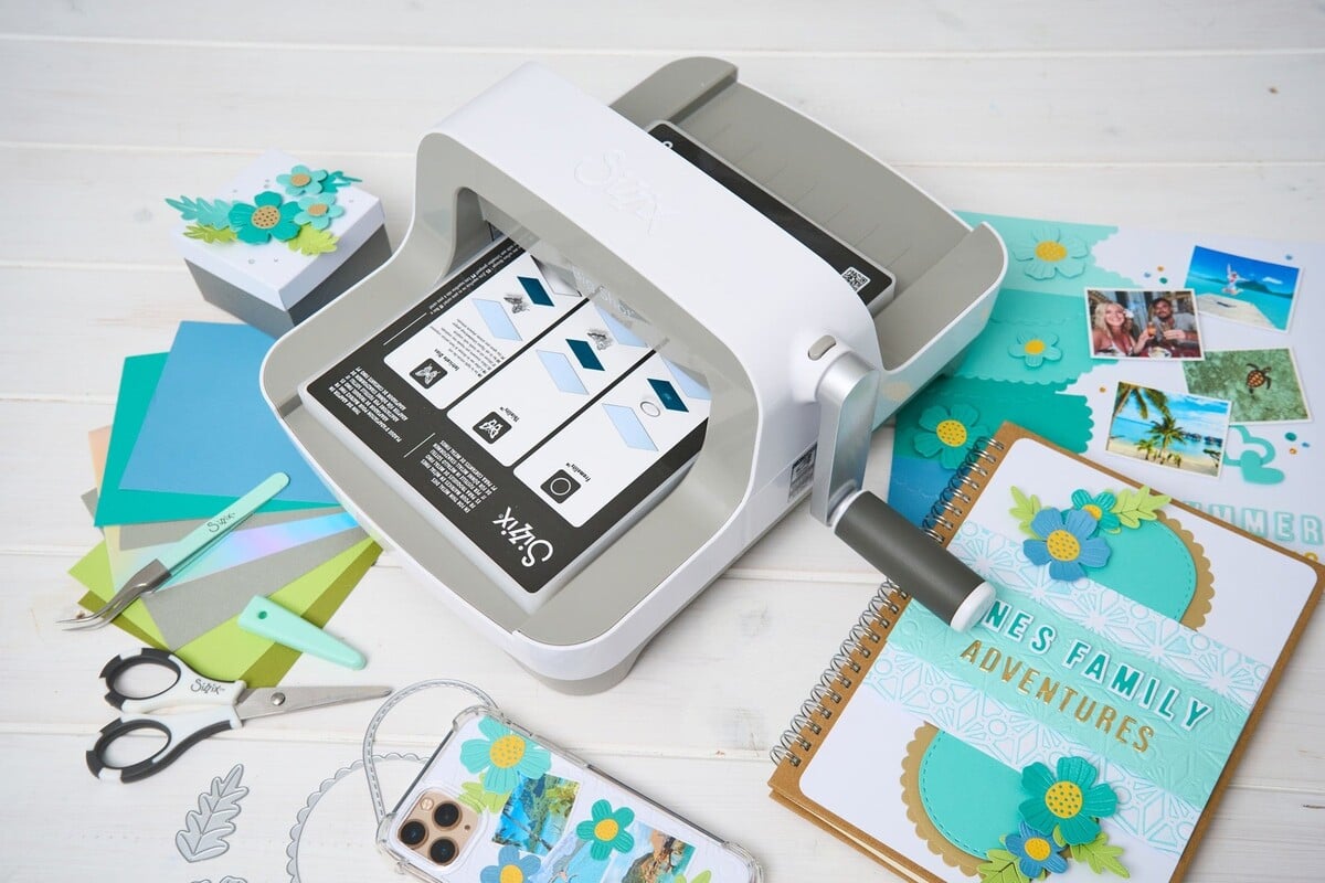 Sizzix Big Shot Machine Starter Kit, moderne Stanz- und Prägemaschine für Bastelprojekte