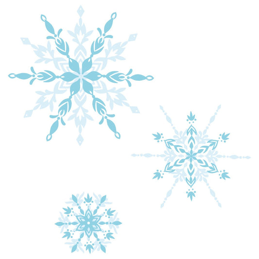 Layered Stamps by Olivia Rose Floating Snowflakes