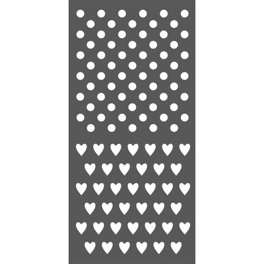Stamperia - Polka Dots & Little Hearts - Schablone