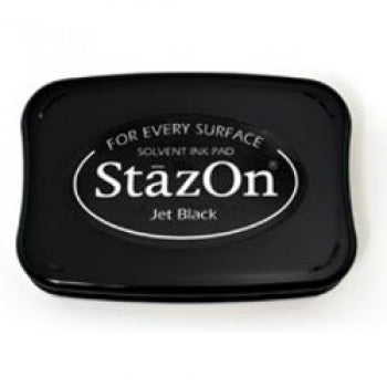 StazOn - Jet Black - Stempelkissen schwarz für glatte Oberflächen