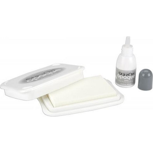StazOn - Opaque - Cotten White Stempelkissen weiss für glatte Oberflächen