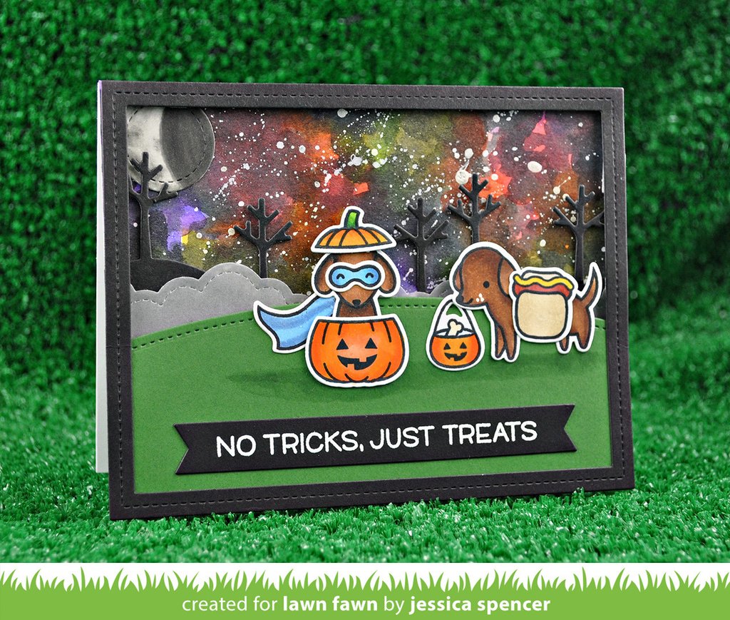 Lawn Fawn - Stitched Tree Borders - Cuts
