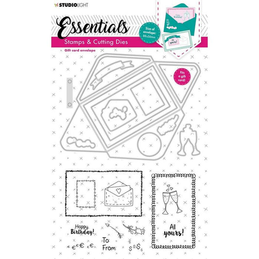 Studio Light - Essentials Stanzschablone + Stempel Gift Card Envelope