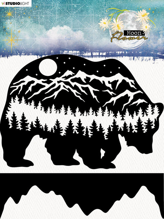  Studio Light - Schablone 6x6 -Moon Flower Mask - Polar Bear