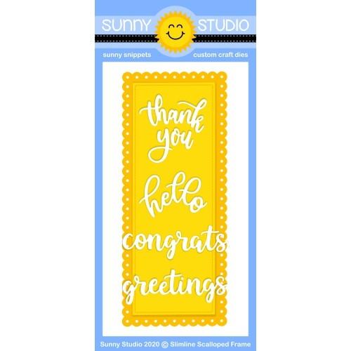 Sunny Studio - Slimline Scalloped Frame - Stanzen Stand Alone