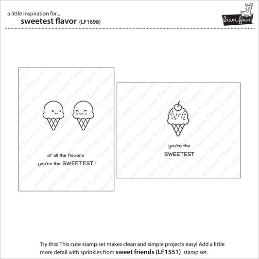 Lawn Fawn - Sweetest Flavor - Clear Stamps 2x3