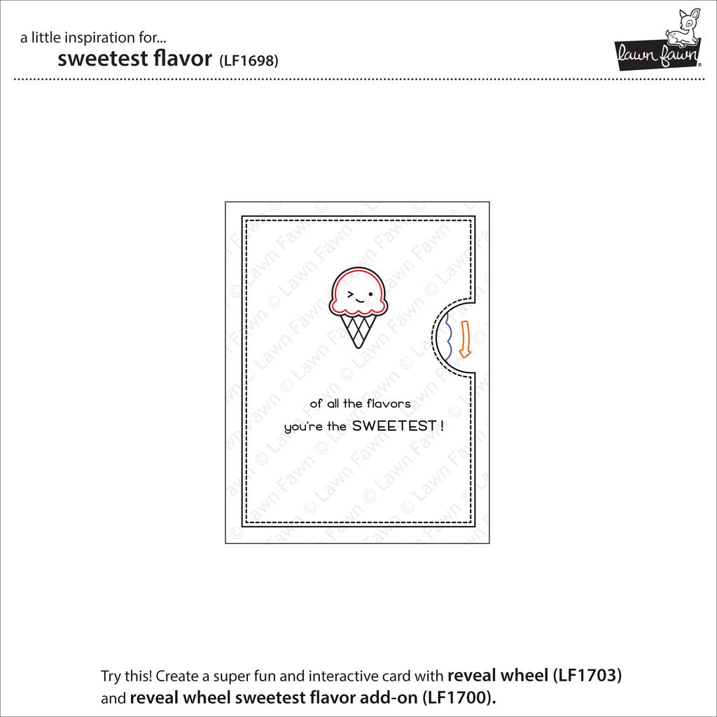 Lawn Fawn - Sweetest Flavor - Clear Stamps 2x3