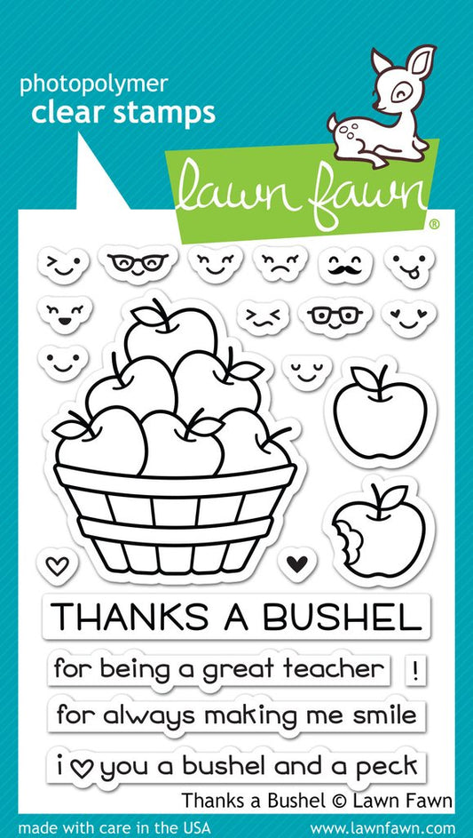 Lawn Fawn - Thanks A Bushel - Clear Stamp 3x4