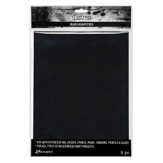  Tim Holtz Distress Heavystock 8.5x11 Inch Black
