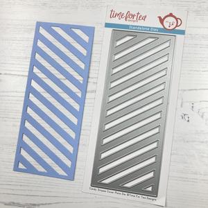 Time For Tea - Candy Stripes - Slimline Stand Alone Stanze