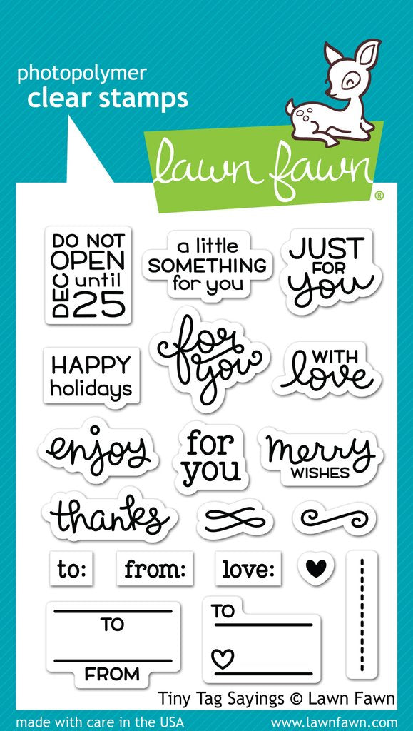 Lawn Fawn - Tiny Tag Sayings - Clear Stamp 3x4