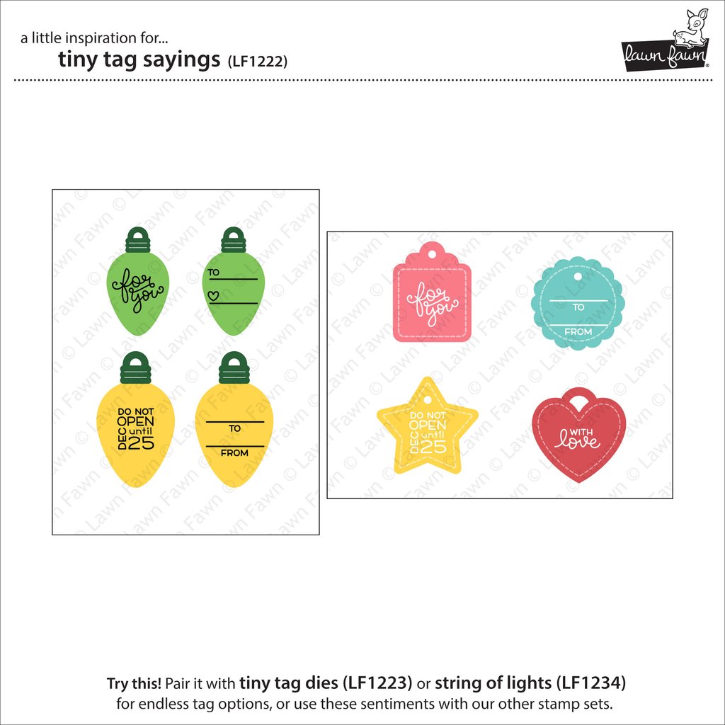 Lawn Fawn - Tiny Tag Sayings - Clear Stamp 3x4