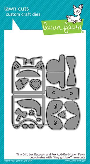 Lawn Fawn - Tiny Gift Box Raccoon/Fox Add-On - Stanze