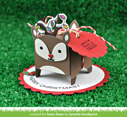Lawn Fawn Tiny Gift Box Deer Add-On Stanze