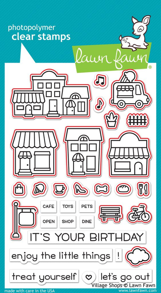 Lawn Fawn - Village Shops - Stanzen