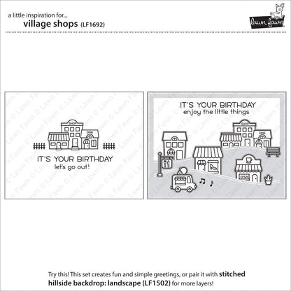 Lawn Fawn - Village Shops - Clear Stamps 4x6