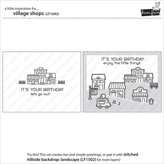 Lawn Fawn - Village Shops - Clear Stamps 4x6