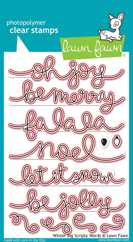 Lawn Fawn - Winter Big Scripty Words - Cuts