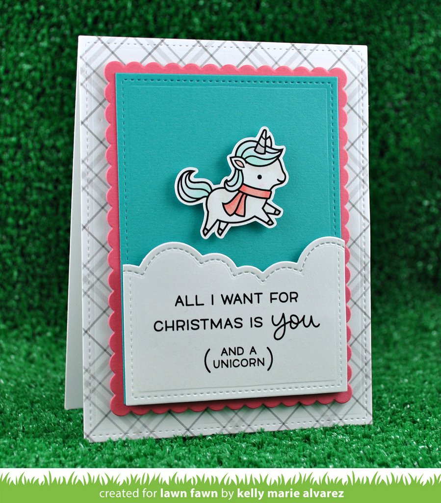 Lawn Fawn - Winter Unicorn - Clear Stamp 2x3