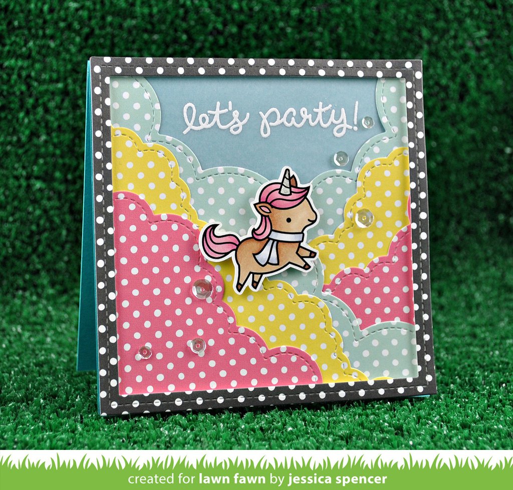 Lawn Fawn - Winter Unicorn - Clear Stamp 2x3