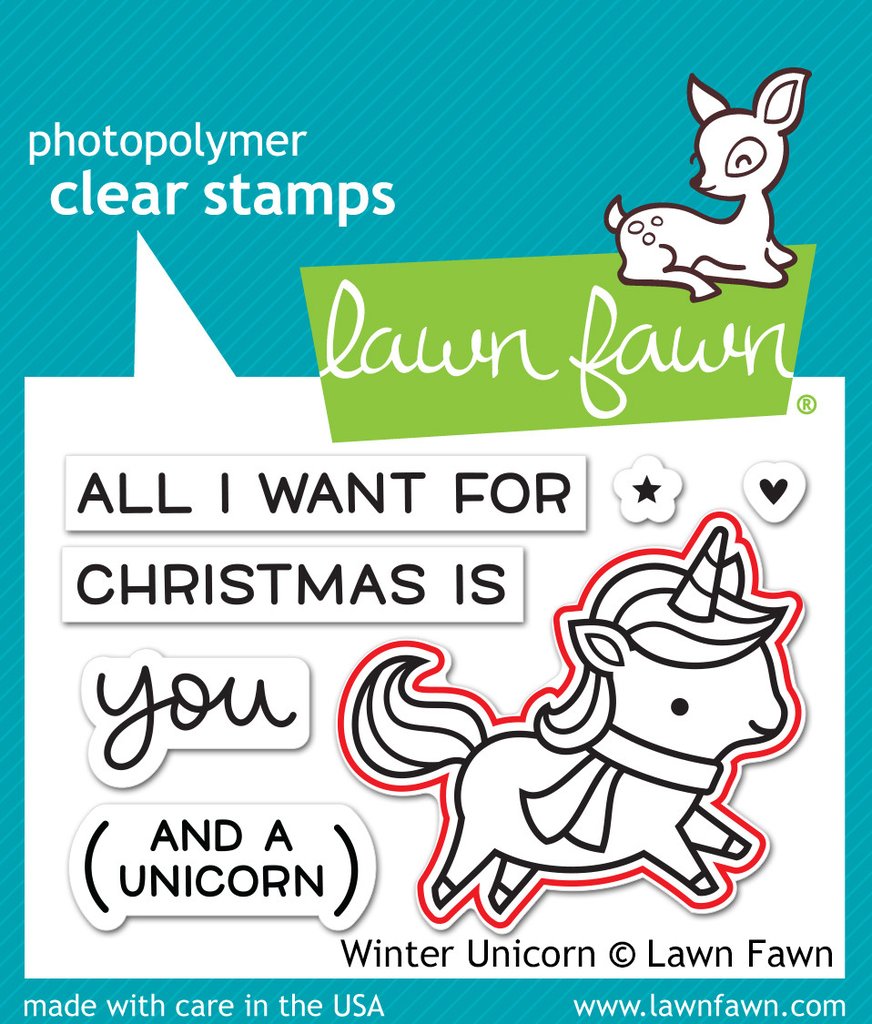 Lawn Fawn - Winter Unicorn - Cuts