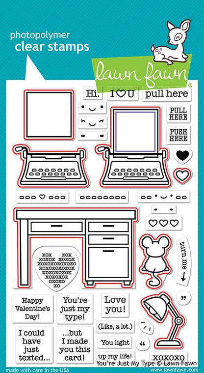 Lawn Fawn you're just my type Stanzen