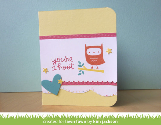 Lawn Fawn clear stamps your a hoot