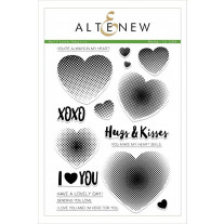 Altenew - Halftone Hearts - Clear Stamps 6x8