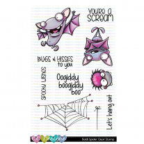 C.C. Designs - Bat & Spider - Clear Stamp 4x6 (ABVERKAUF)