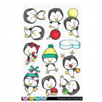C.C. Designs - Penguins -  Clear Stamp 4x6