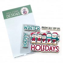 Gerda Steiner Designs - Happy Holiday Penguin - Clear Stamps 4x6