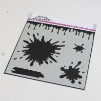 Heffy Doodle - Stencil Schablone 15x15cm - Messy Desk