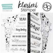 Klartext-Stempel - Hallo Baby - Clear Stamp Set 4x6