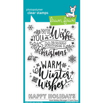 Lawn Fawn - Giant Holiday Messages - Clear Stamps 4x6
