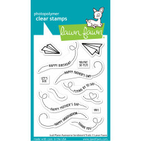 Lawn Fawn - Just Plane awesome Sentiment Trail- Clear Stamp Set 3x4
