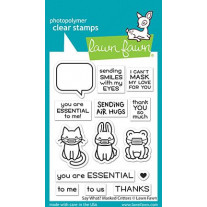 Lawn Fawn - Say What? Masked Critters - Stempel Set 3x4