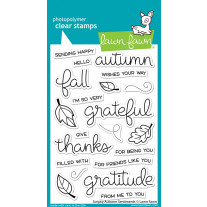 Lawn Fawn - Scripty Autumn Sentiments - Clear Stamp 4x6