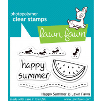 Lawn Fawn - Happy Summer - Clear Stamps 2x3