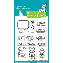 Lawn Fawn - Say What? Pets - Clear Stamp 3x4