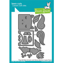 Lawn Fawn - tiny gift box unicorn and horse add-on - Stanzen