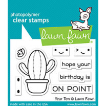 Lawn Fawn - year ten - Clear Stamp 2x3