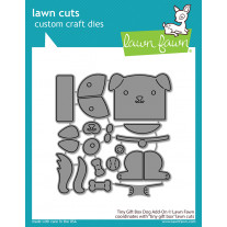 Lawn Fawn - Tiny Gift Box Dog Add-On - Stand Alone Stanze
