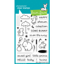 Lawn Fawn - Hello Baby - Clear Stamps 4x6