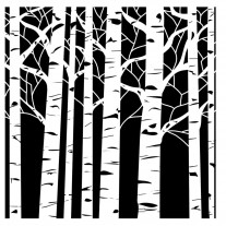 The Crafters Workshop - Schablone 6x6 - Aspen Trees