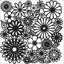 The Crafters Workshop - Schablone 6x6 - Flower Frenzy
