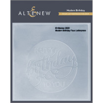 Altenew - 3D Dembossing Folder - Modern Birthday Faux Letterpress