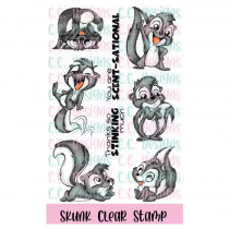 C.C. Designs - Skunk - Clear Stamp Set 4x6