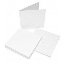 Craft UK - Karten und Umschläge - Weiss - 7x7 - 50 Stk