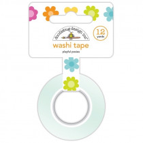 Doodlebug Washi Tape Playful Posies (Rolle mit 12 Yards)