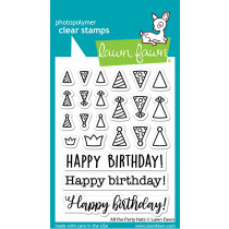 Lawn Fawn - All the party hats - Clear Stamp 3x4